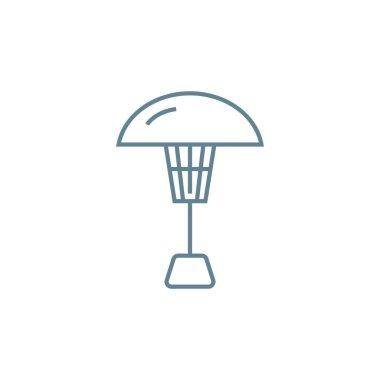 Lamba doğrusal simgesi kavramı. Lamba çizgi vektör işaret, sembol, illüstrasyon.