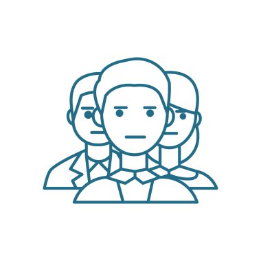 Sadık müşteriler doğrusal simgesi kavramı. Sadık müşteriler satır vektör işaret, sembol, illüstrasyon.