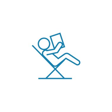 Pasif dinlenme doğrusal simgesi kavramı. Pasif kalan satır vektör işaret, sembol, illüstrasyon.