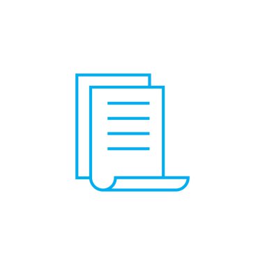 Yazdırılan belgelerde doğrusal simgesi kavramı. Basılı belgeler satırı vektör işaret, sembol, illüstrasyon.