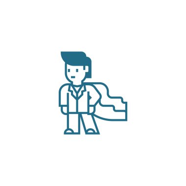 Mesleki beceri doğrusal simgesi kavramı. Mesleki beceri satır vektör işaret, sembol, şekil.