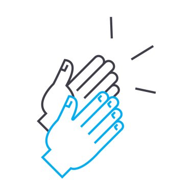 Kamu tanıma doğrusal simgesi kavramı. Kamu tanıma satırı vektör işaret, sembol, illüstrasyon.