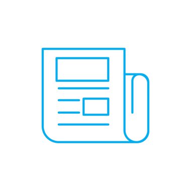 Alınan Faks doğrusal simgesi kavramı. Alınan faks hattı vektör işaret, sembol, şekil.