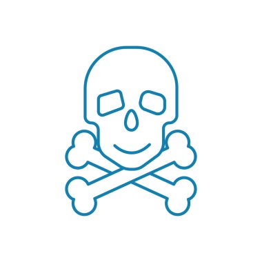 Kemikler doğrusal simgesi kavramı tarama. Tarama kemikleri satır vektör işaret, sembol, illüstrasyon.