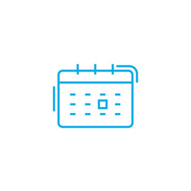 Zamanlama olayları doğrusal simgesi kavramı. Zamanlama olayları satır vektör işaret, sembol, şekil.