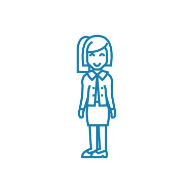 Belirsizlik doğrusal simgesi kavramı durumudur. Devlet belirsizlik çizgi vektör işaret, sembol, illüstrasyon.