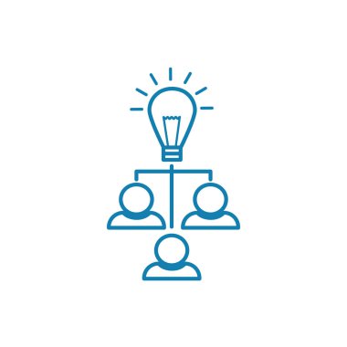 Şirket doğrusal simgesi kavram yapısını. Şirket hattı vektör işaret, sembol, şekil yapısı.