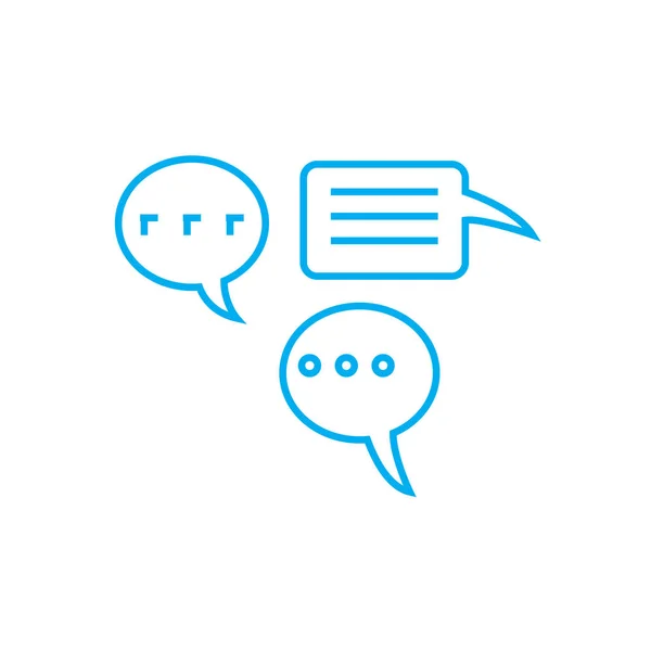 Mitarbeiter Feedback lineares Icon-Konzept. Mitarbeiter Feedback Line Vektorzeichen, Symbol, Illustration. — Stockvektor