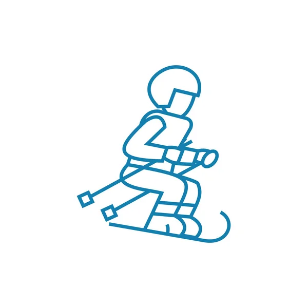 Concept d'icône linéaire sport extrême. Signe vectoriel de ligne de sport extrême, symbole, illustration . — Image vectorielle