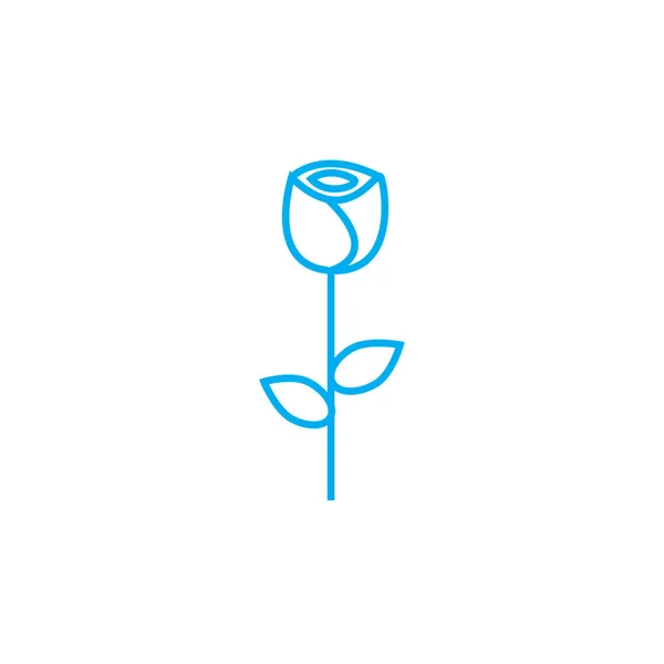 Uprawa róż liniowe ikona koncepcja. Rosnące róże wiersz, wektor znak, symbol, ilustracja. — Wektor stockowy