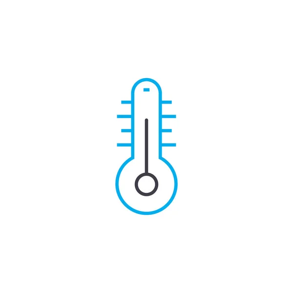 Concetto icona lineare a temperatura ambiente. Segno vettoriale della linea di temperatura domestica, simbolo, illustrazione . — Vettoriale Stock