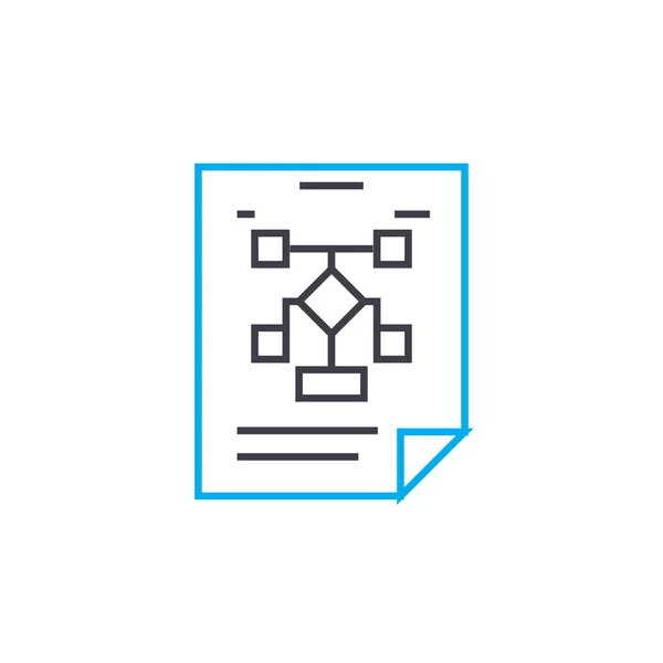 Management structuur lineaire pictogram concept. Management structuur lijn vector teken, symbool, afbeelding. — Stockvector