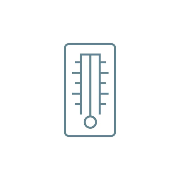 Quecksilberthermometer lineares Symbolkonzept. Quecksilberthermometer Linienvektorzeichen, Symbol, Abbildung. — Stockvektor