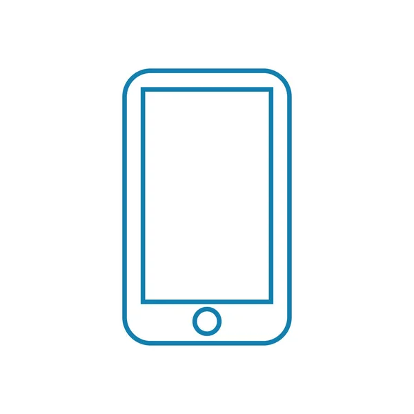 Concepto de icono lineal de telefonía móvil. Línea de telefonía móvil vector signo, símbolo, ilustración . — Vector de stock
