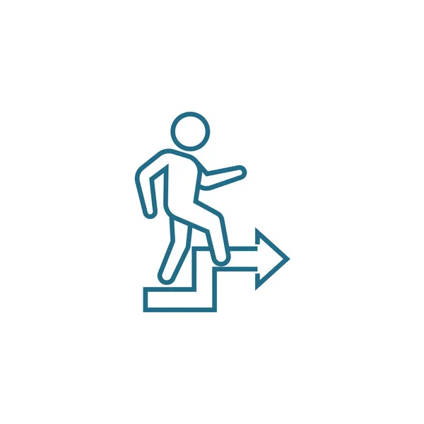 Persoonlijke groei lineaire pictogram concept. Persoonlijke groei lijn vector teken, symbool, afbeelding. — Stockvector