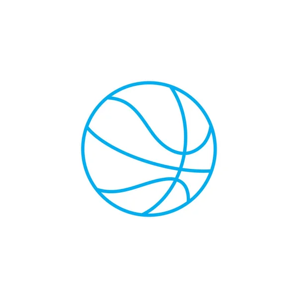 Spela basket linjär ikon konceptet. Spela basket linje vector tecken, symbolen, illustration. — Stock vektor