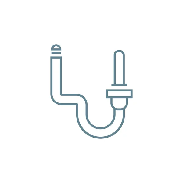 Koncepcja liniowej ikona systemu kanalizacji. Linia system kanalizacji wektor znak, symbol, ilustracja. — Wektor stockowy