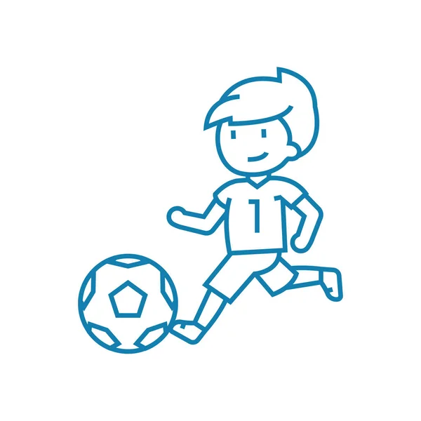 Conceito de ícone linear de campeonato de futebol. Sinal de vetor de linha de campeonato de futebol, símbolo, ilustração . — Vetor de Stock