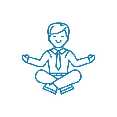 Doğrusal simgesi kavramı dinlenmek için zaman. Çizgi vektör işaret, sembol, şekil dinlenmek için zaman.