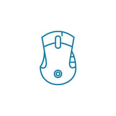 Kablosuz fare doğrusal simgesi kavramı. Kablosuz fare çizgi vektör işaret, sembol, şekil.