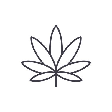 Esrar satırı simgesi kavramı. Esrar düz vektör işaret, sembol, şekil.