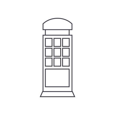 Arama kutusu ince çizgi simgesi, vektör çizim. Arama kutusu işareti doğrusal kavramı.