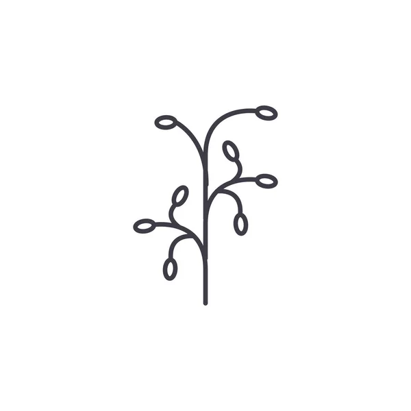 Concepto de icono de rama botánica. Rama botánica vector plano signo, símbolo, ilustración . — Archivo Imágenes Vectoriales