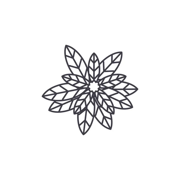 Eukalyptus řádku ikonu koncept. Eukalyptus plochý vektor znamení, symbol, ilustrace. — Stockový vektor