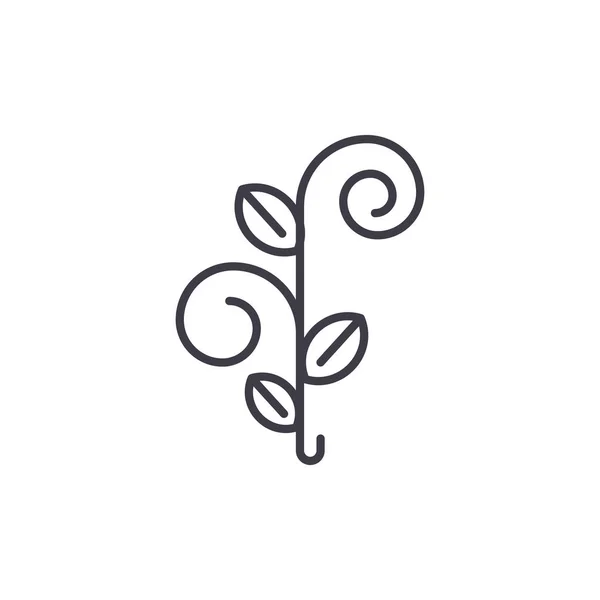 Květinový strom ikonu vyvázání. Květinový strom plochý vektor znamení, symbol, ilustrace. — Stockový vektor