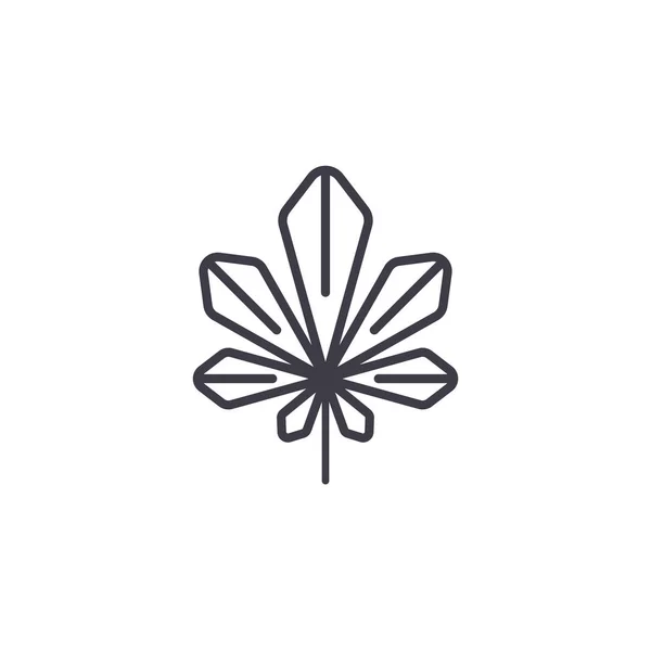 Laurel leaf line icon concept. Laurel leaf flat vector sign, symbol, illustration.