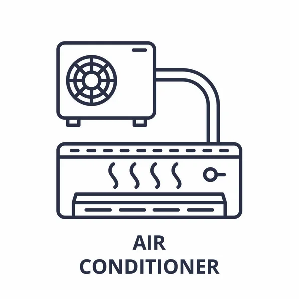 Concepto de icono de línea de aire acondicionado. Aire acondicionado vector lineal ilustración, símbolo, signo — Archivo Imágenes Vectoriales