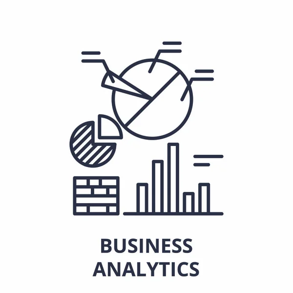 Business Analytics Linie Icon-Konzept. Business Analytics Vektor lineare Illustration, Symbol, Zeichen — Stockvektor