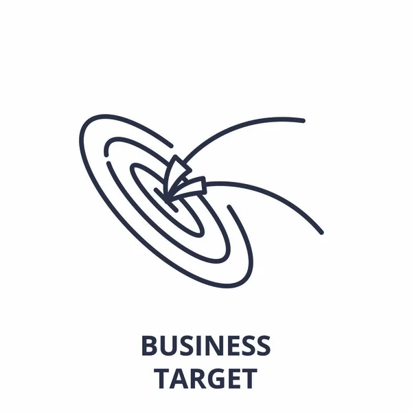 Business target line icon concept. Business target vector linear illustration, symbol, sign — Stock Vector