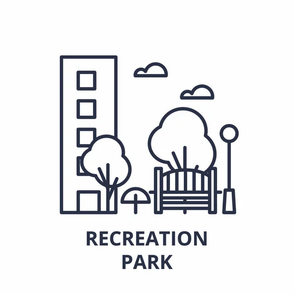 Recreation park line icon concept. Recreation park vector linear illustration, symbol, sign