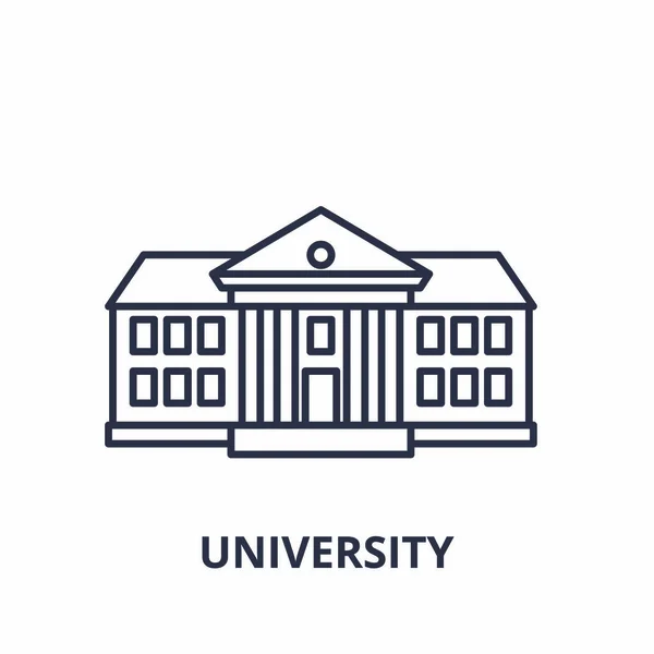 University line icon concept. University vector linear illustration, symbol, sign — Stock Vector