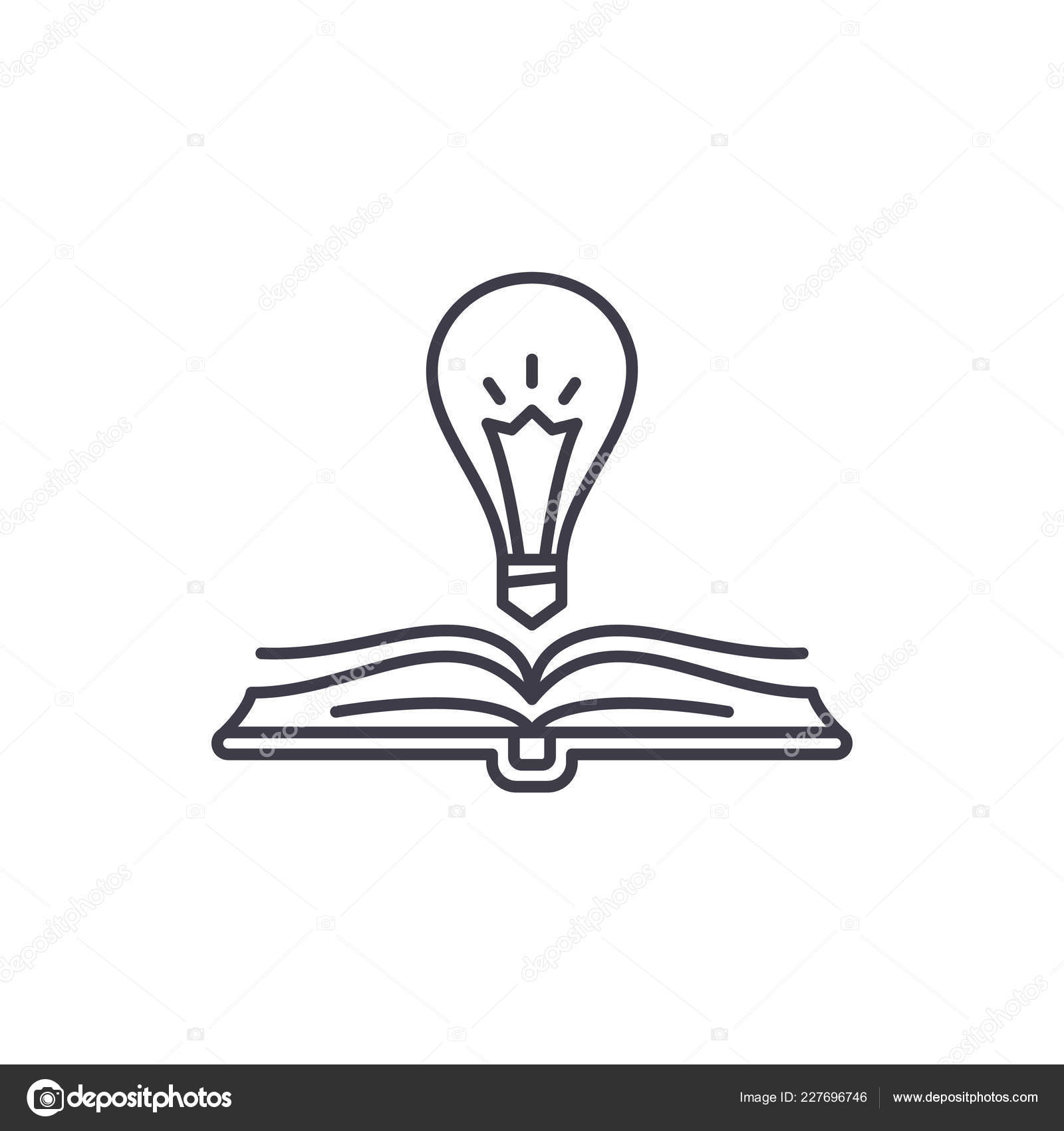 Book Wisdom Line Icon Concept Book Wisdom Vector Linear Illustration Symbol Sign Stock Vector C Iconsgraph