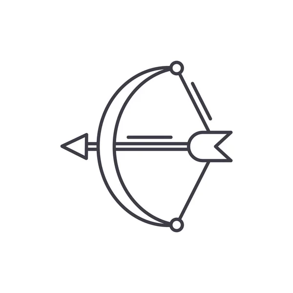 Archer line icon concept. Archer vector linear illustration, symbol, sign — Stock Vector