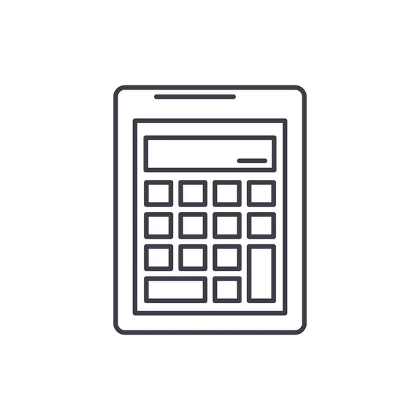 Business Kalkulation Line Icon Konzept. Geschäftsberechnung Vektor lineare Illustration, Symbol, Zeichen — Stockvektor