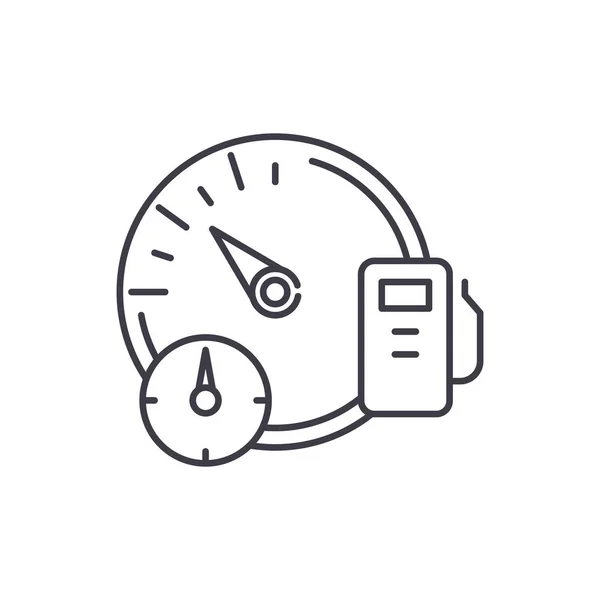 Business Dashboard Line Icon-Konzept. Business Dashboard Vektor lineare Illustration, Symbol, Zeichen — Stockvektor