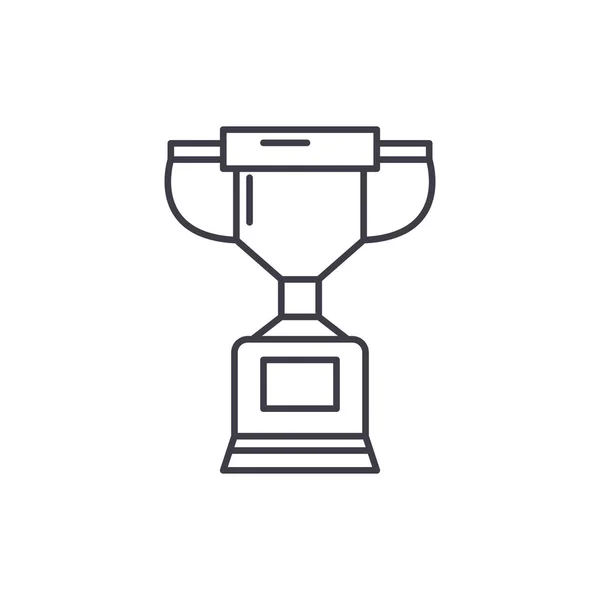 Концепция Кубка Чемпионов Линейная Иллюстрация Знак Символ — стоковый вектор