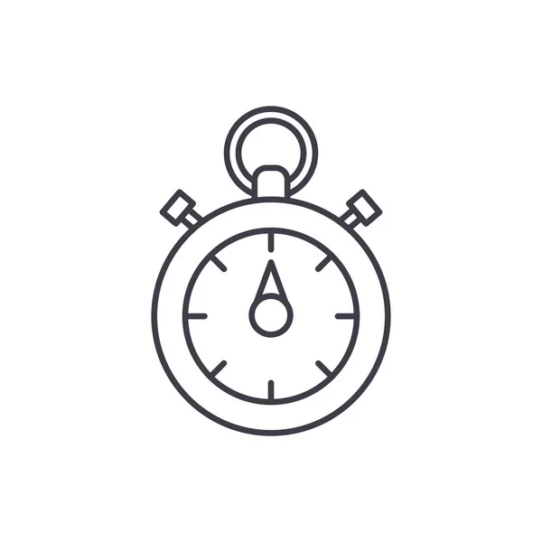 Chronoscope linii ikona koncepcja. Chronoscope wektor ilustracja liniowa, symbol, znak — Wektor stockowy