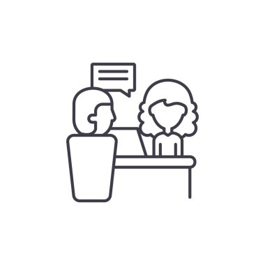 Yönetim sipariş satırı simgesi kavramı. Yönetim Siparişler vektör lineer illüstrasyon, sembol, işareti