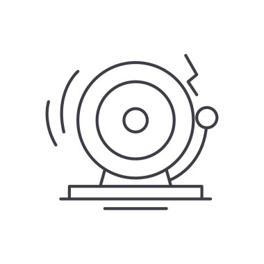 İmdat hattı simgesi kavramı. Sıkıntı vektör lineer illüstrasyon, sembol, işareti