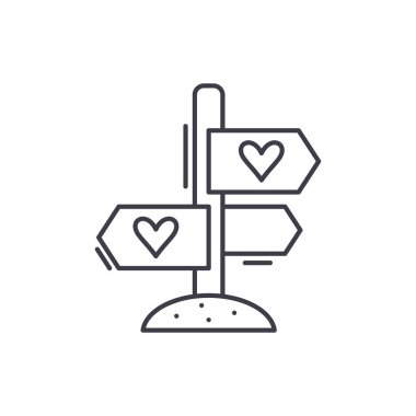 Favourite directions line icon concept. Favourite directions vector linear illustration, symbol, sign clipart