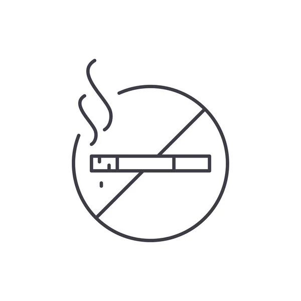 Do not smoke line icon concept. Do not smoke vector linear illustration, symbol, sign — Stockový vektor