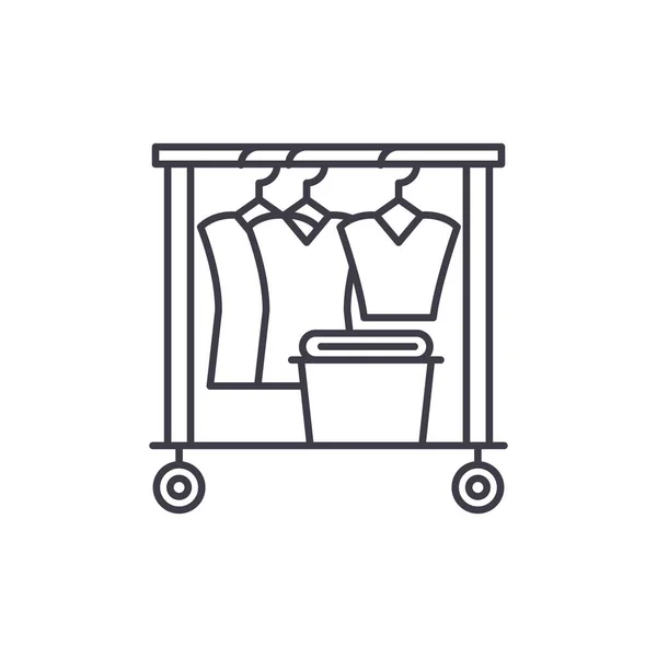 Conceito Ícone Linha Dresser Dresser Vetor Ilustração Linear Sinal Símbolo — Vetor de Stock