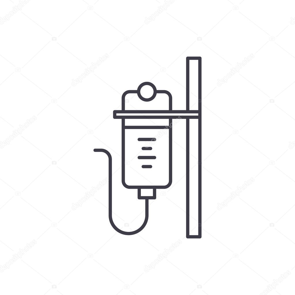 Dropper line icon concept. Dropper vector linear illustration, symbol, sign