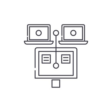 Genel belgeler satırı simgesi kavramı. Genel dökümanlar vektör lineer illüstrasyon, sembol, işareti