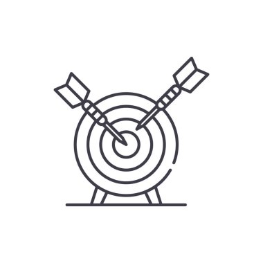 Kaleci sistem satır simgesi kavramı. Kaleci sistem vektör lineer illüstrasyon, sembol, işareti