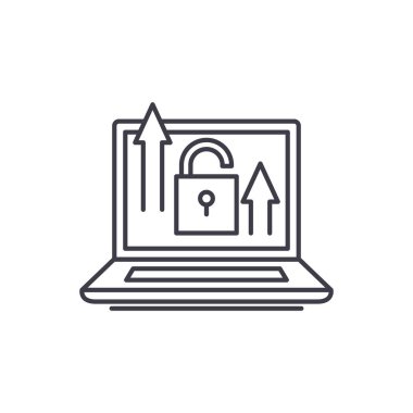 Büyüme fırsatları satırı simgesi kavramı. Büyüme fırsatlarını vektör lineer illüstrasyon, sembol, işareti